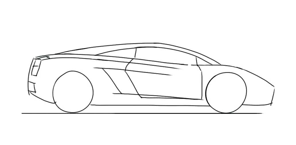 1032x507 Collection Of 'lamborghini Drawing Step - Lamborghini Drawing Pictures
