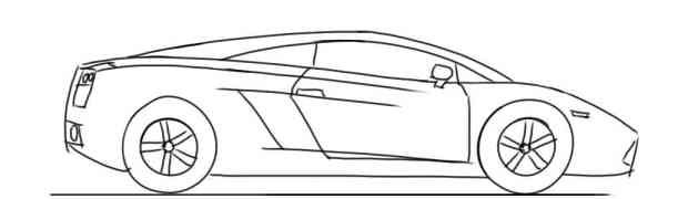 620x180 How To Draw Cartoon Cars Baby Kids Drawings, Car Drawings - Lamborghini Drawing Step By Step
