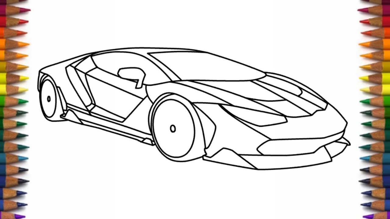 Как легко нарисовать lamborghini