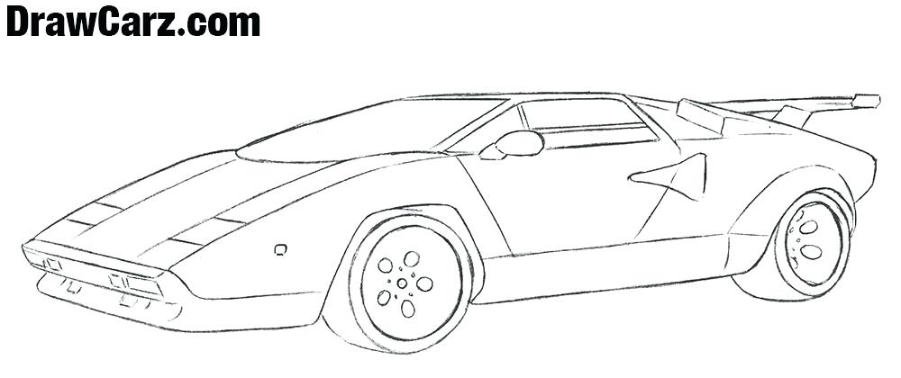 1000x420 lamborghini drawing drawing tutorial lamborghini gallardo drawing - Lamborghini Drawing Step By Step