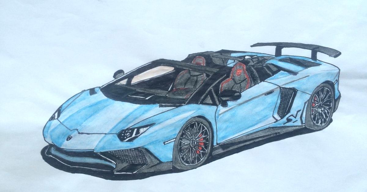 1200x630 lamborghini drawing lamborghini aventador sv drawing step - Lamborghini Drawing Step By Step