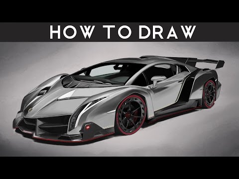 480x360 How To Draw A Car With Pen - Lamborghini Drawing Step By Step