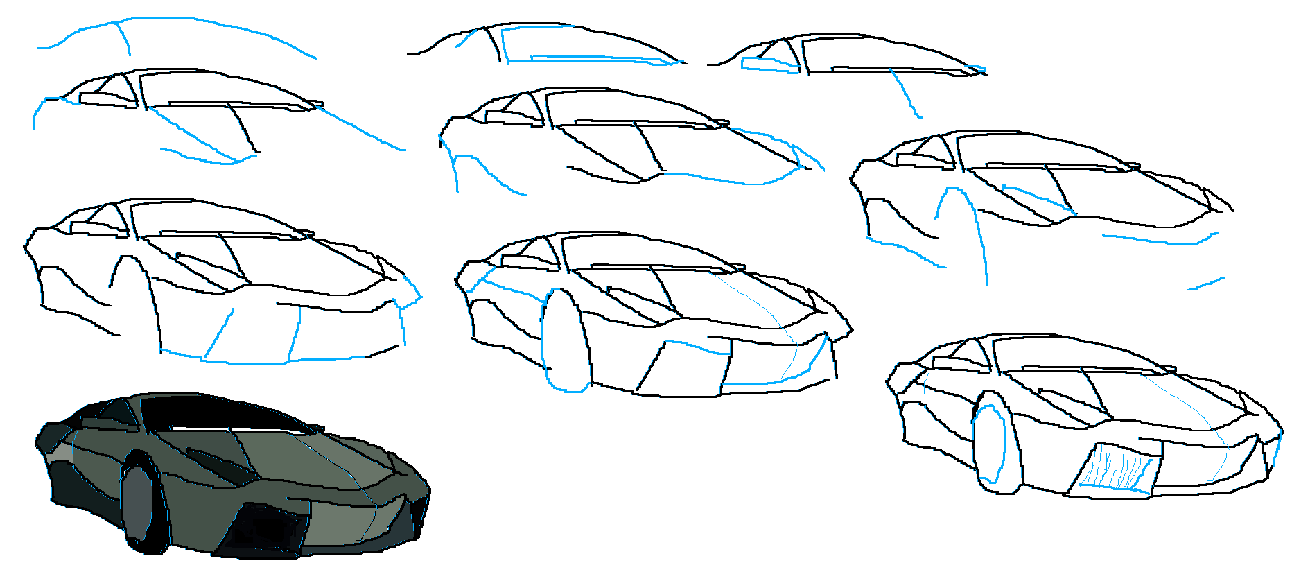 How To Draw A Lamborghini Step By Step Easy