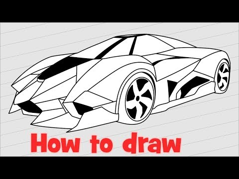 Lamborghini Drawing Step By Step at PaintingValley.com ...