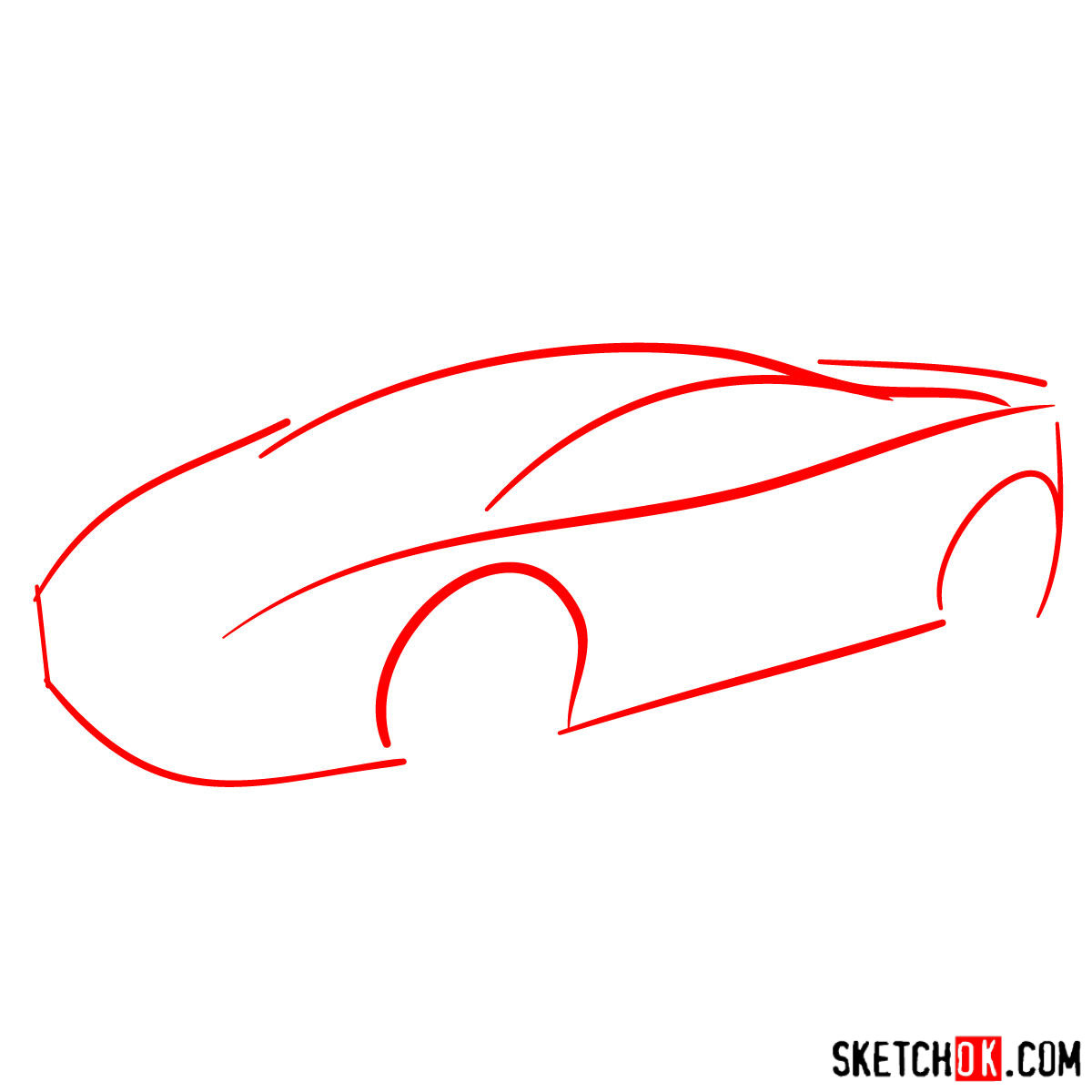 Пошаговое рисование Lamborghini