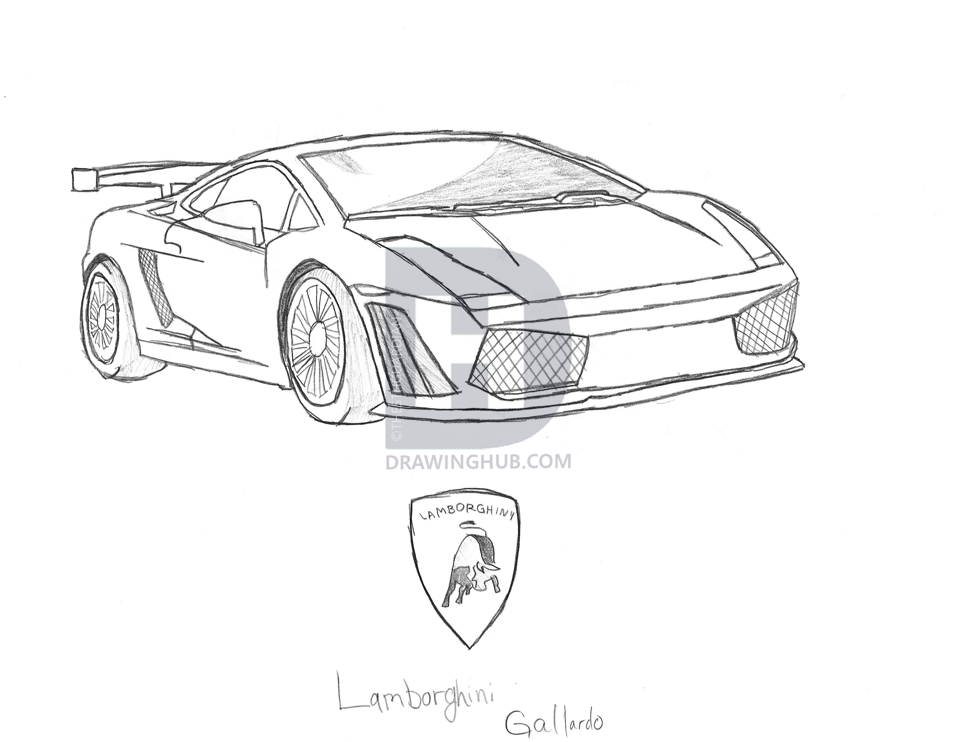 3229x2480 lamborghini gallardo drawing - Lamborghini Gallardo Drawing