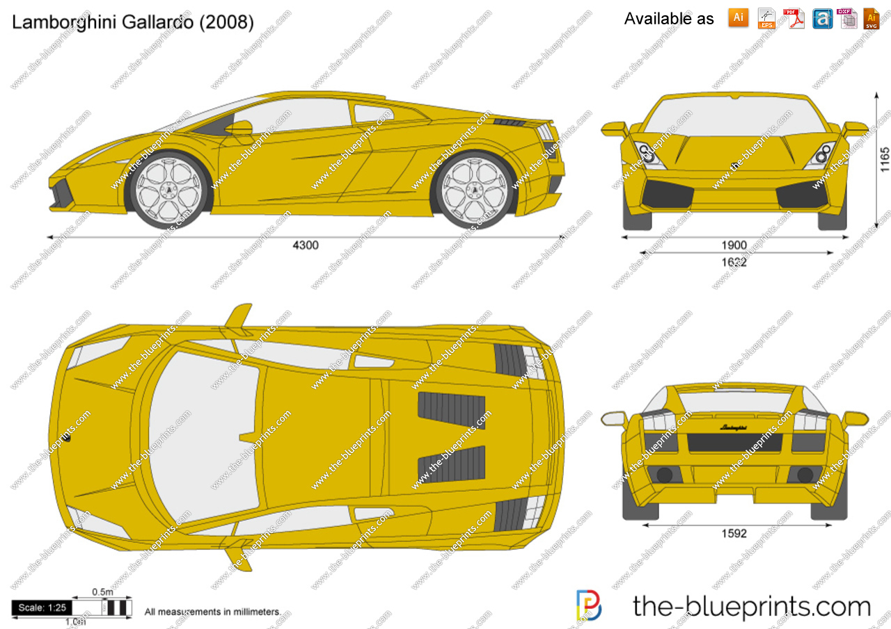 Lamborghini gallardo чертеж