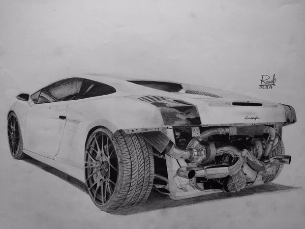 600x450 raulartwork on twitter twins - Lamborghini Gallardo Drawing