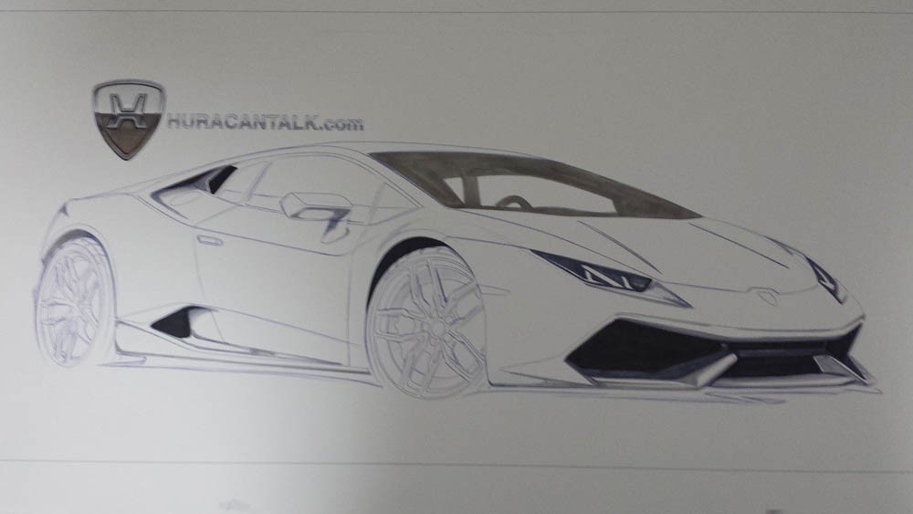 Lamborghini Huracan Drawing at PaintingValley.com | Explore collection ...