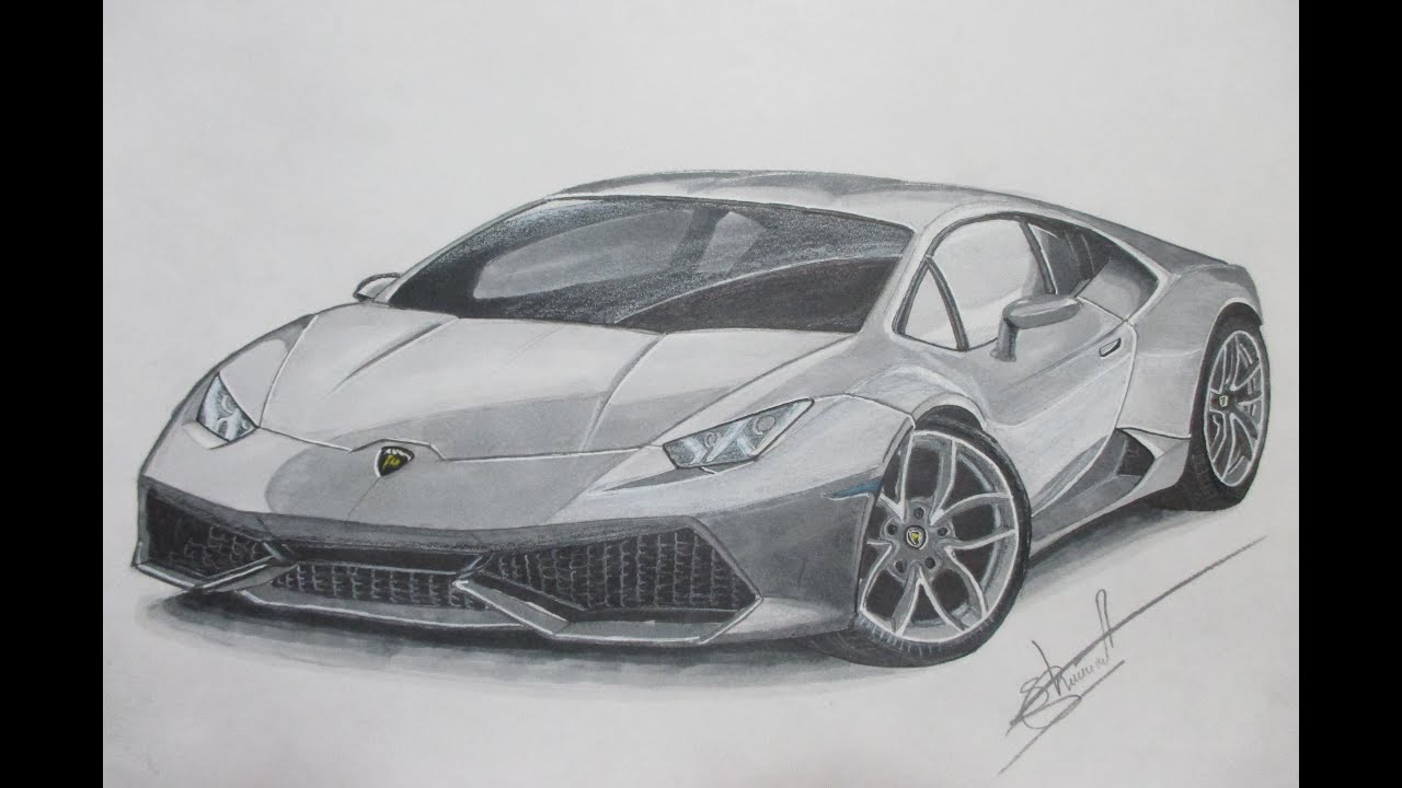 1280x720 drawing - Lamborghini Huracan Drawing