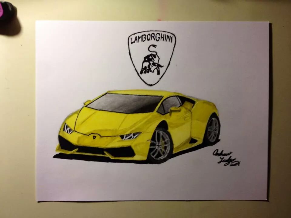 Как нарисовать lamborghini huracan