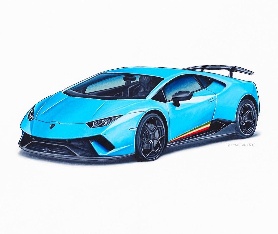 Как нарисовать lamborghini huracan