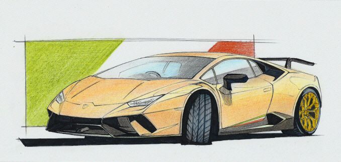 678x323 car drawing lamborghini huracan performante lamborghini huracan - Lamborghini Huracan Drawing