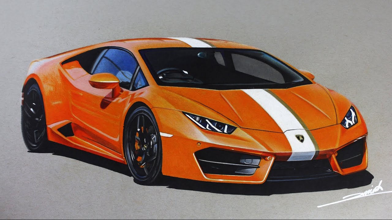 1280x720 lamborghini huracan - Lamborghini Huracan Drawing