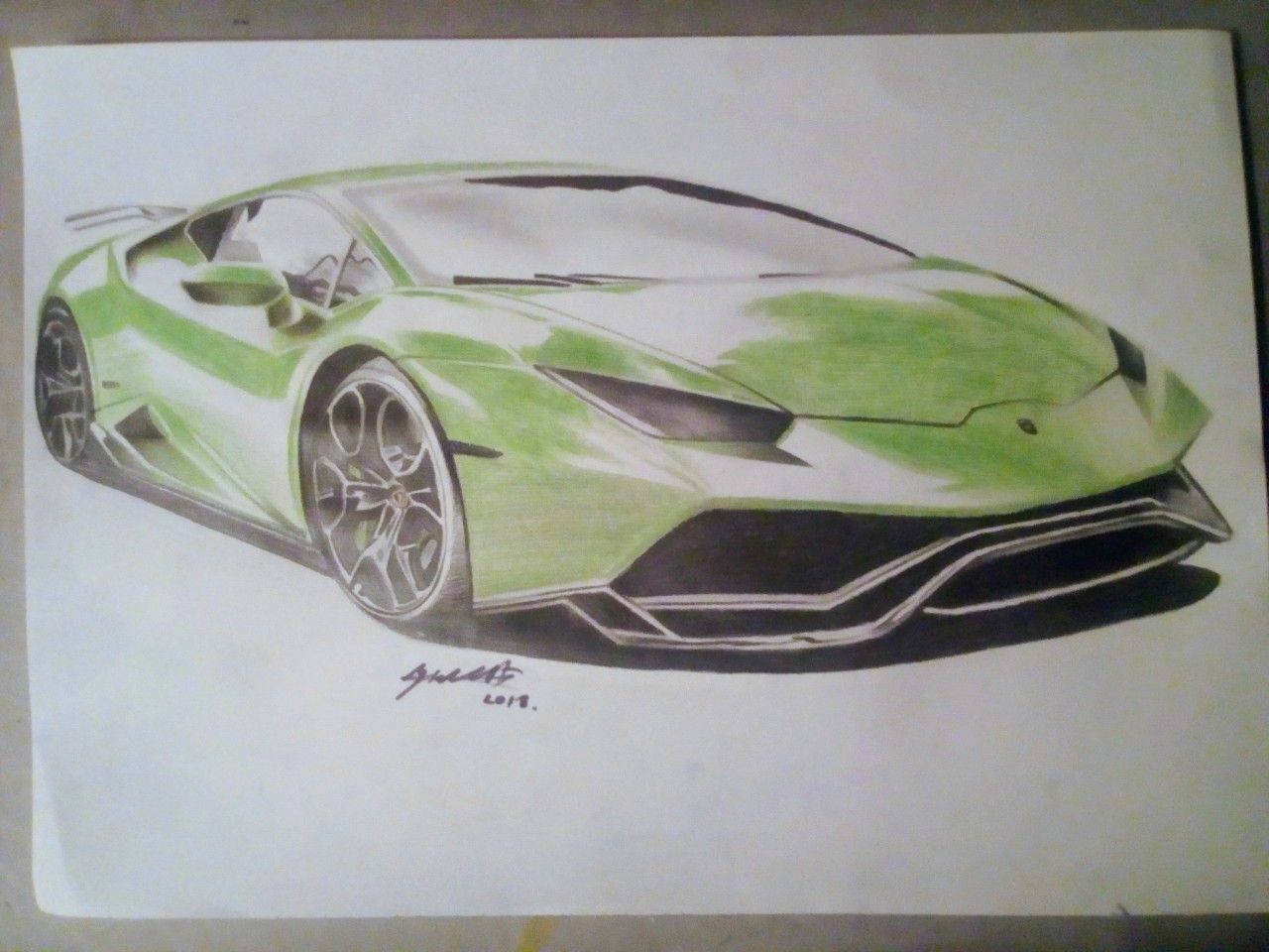 Lamborghini Huracan Drawing at PaintingValley.com | Explore collection ...