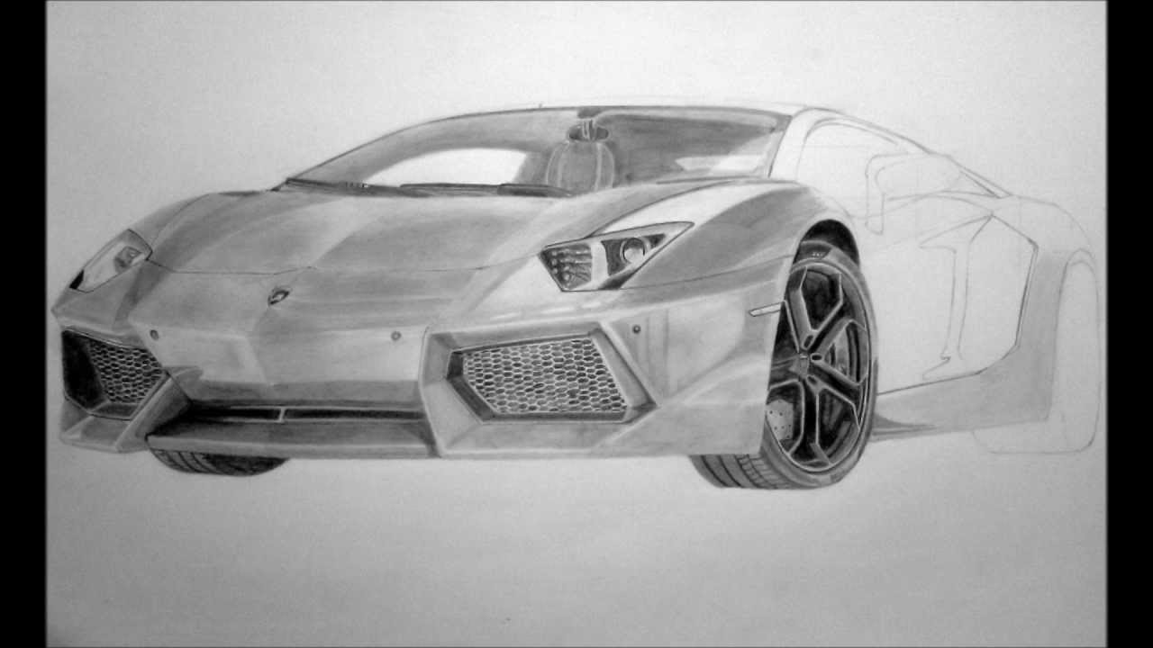 1280x720 Lamborghini Aventador Pencil Drawing - Lamborghini Pencil Drawing
