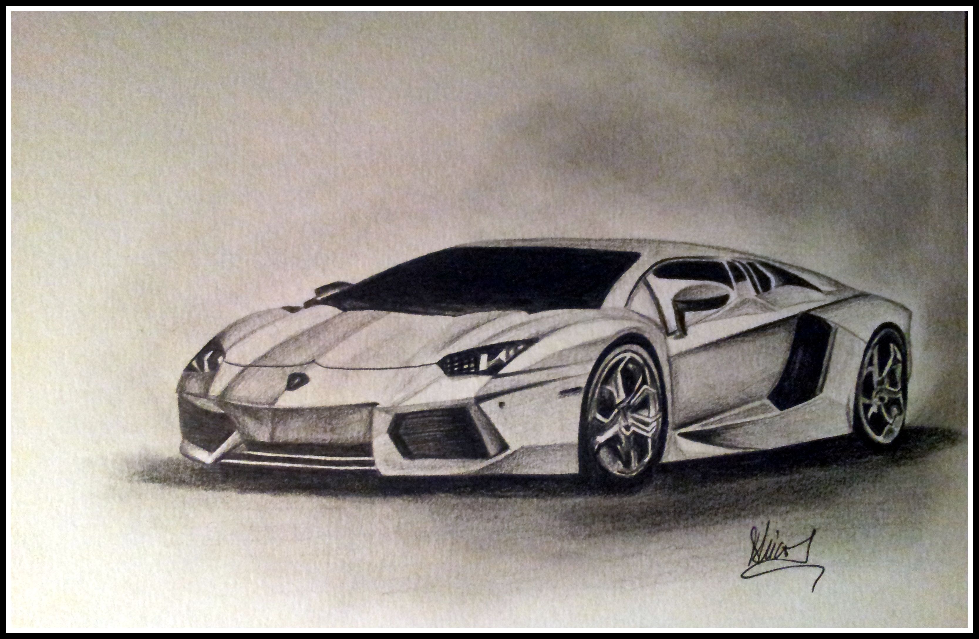 3335x2178 Car Drawing Drawings Car Drawing Pencil, Drawings, Pencil Drawings - Lamborghini Pencil Drawing