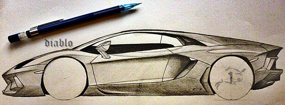 Lamborghini Pencil Drawing at PaintingValley.com | Explore collection ...