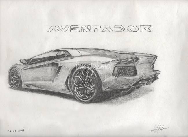 650x473 Drawing Lamborghini Colored Pencil Drawings And Illustrations - Lamborghini Pencil Drawing