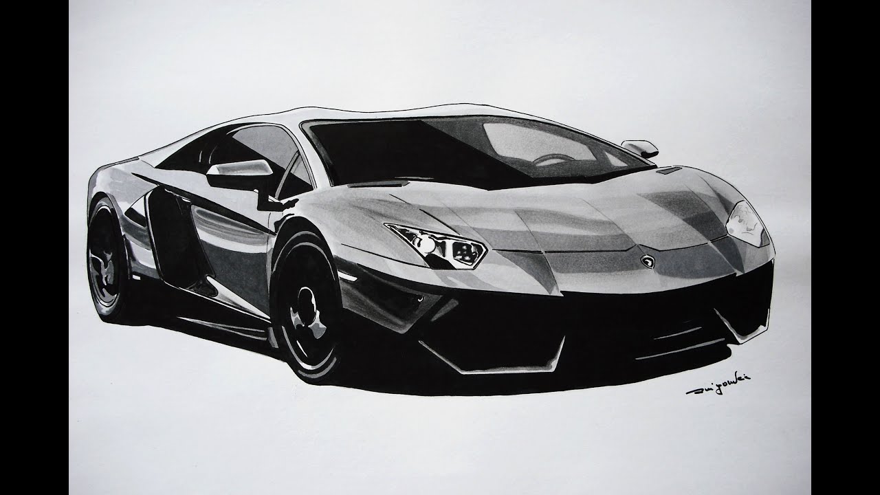 1280x720 lamborghini aventador - Lamborghini Reventon Drawing