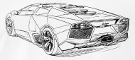 190x85 transportation sketches lambo reventon - Lamborghini Reventon Drawing