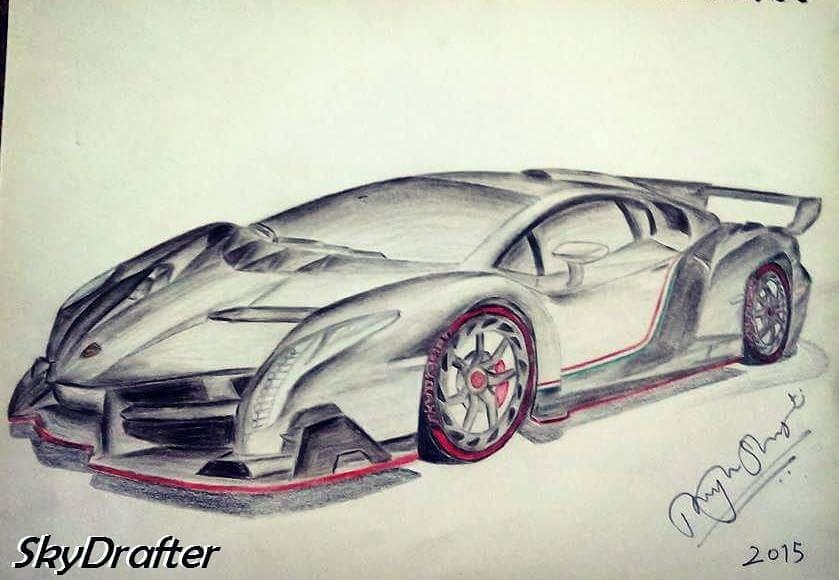 839x580 lamborghini veneno - Lamborghini Veneno Drawing
