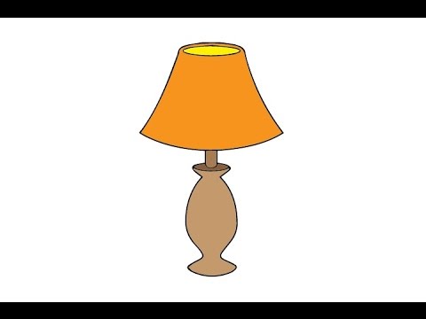 480x360 How To Draw A Lamp Easy Step - Lamp Drawing