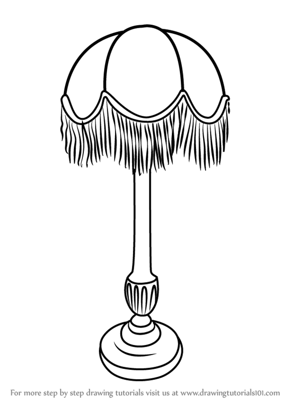 567x800 Learn How To Draw Vintage Lamp - Lamp Drawing