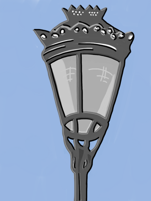 305x406 Lamp Post Drawing - Lamp Post Drawing