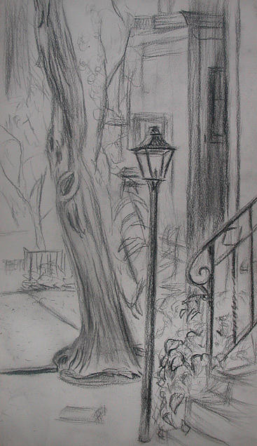 367x636 Lamp Post Drawing - Lamp Post Drawing