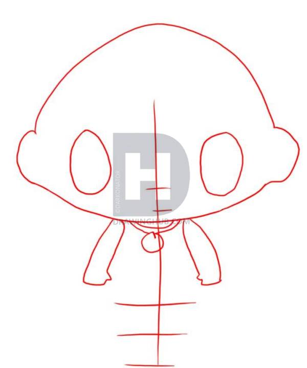 600x720 How To Draw Kai Lan, Step - Lan Drawing