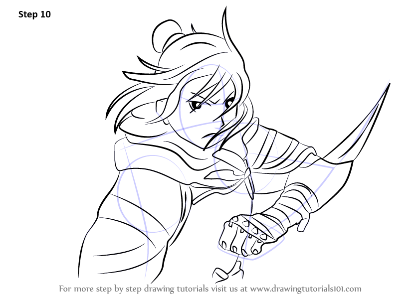 842x596 learn how to draw lan fan from fullmetal alchemist - Lan Drawing