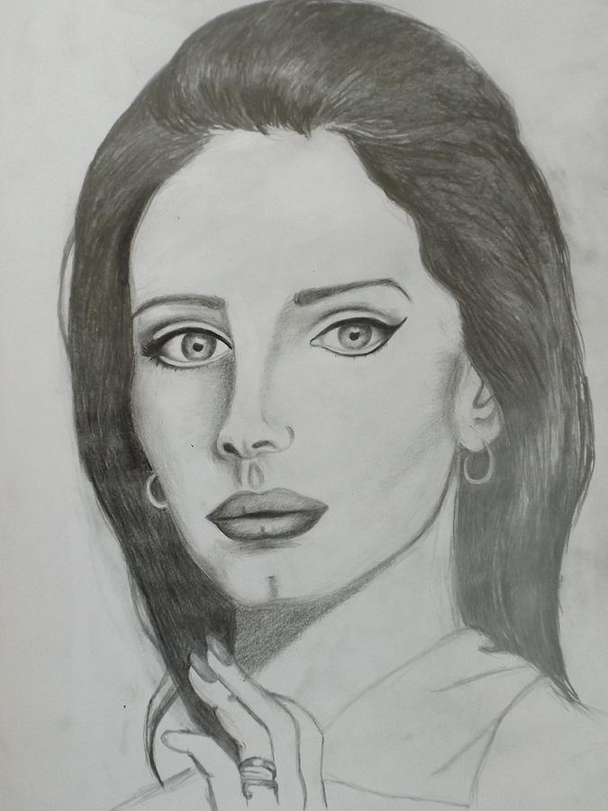 675x900 Lana Del Rey Drawing - Lana Del Rey Drawing