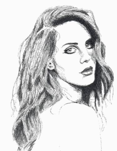 375x485 Lana Del Rey Drawings For Sale Saatchi Art - Lana Del Rey Drawing