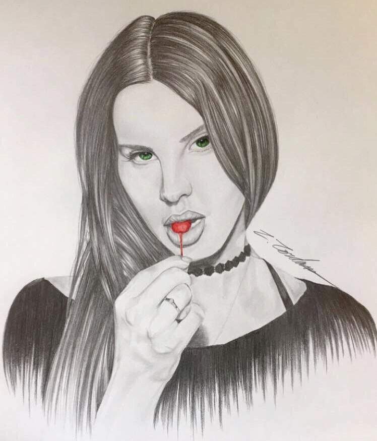 748x875 Lana Del Rey Summer Bummer Art Amino - Lana Del Rey Drawing