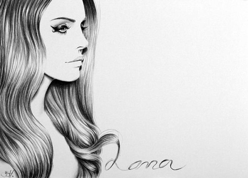 Lana Del Rey Drawing at PaintingValley.com | Explore collection of Lana ...