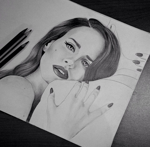 500x491 Lana Del Rey Discovered - Lana Del Rey Drawing