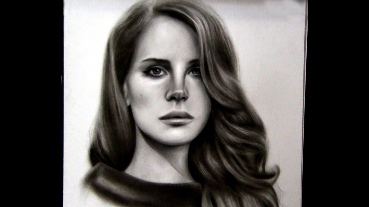 1280x720 Time Lapse Drawing Lana Del Rey - Lana Del Rey Drawing