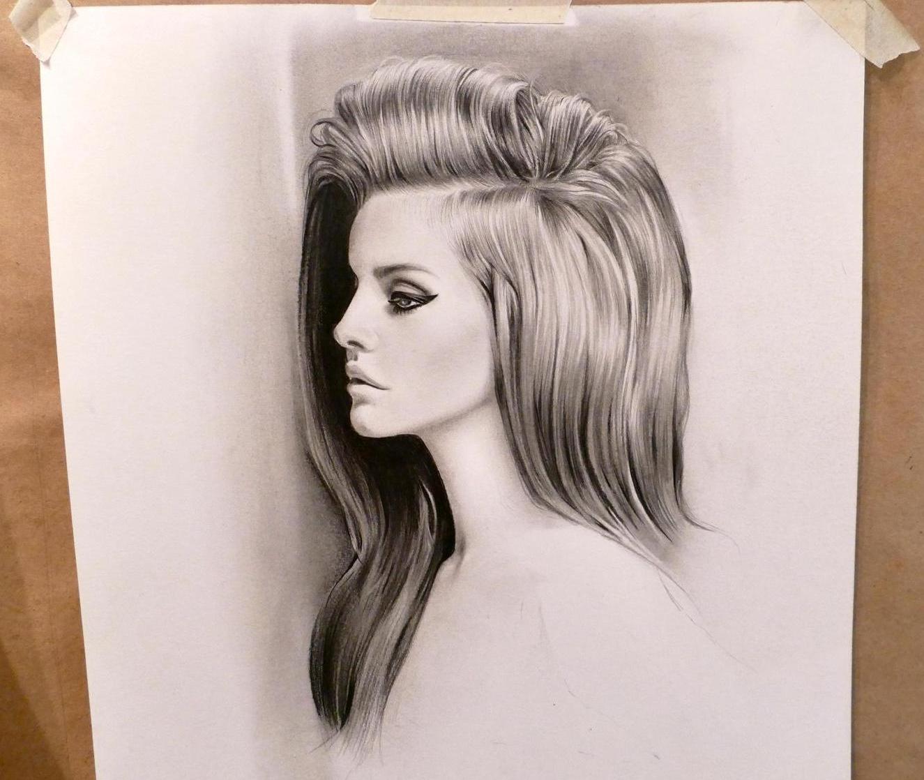1325x1118 Lana Del Rey Drawing - Lana Del Rey Drawing