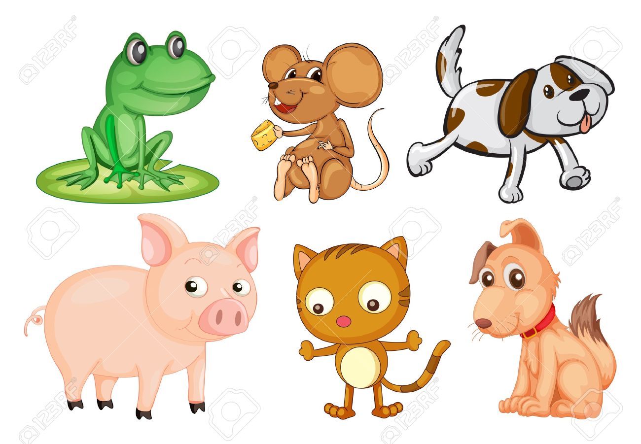 1300x901 land animals clipart - Land Animals Drawing