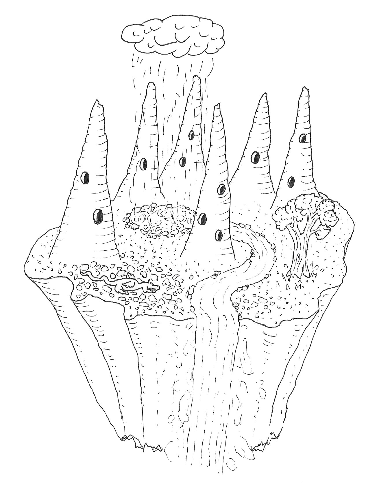1311x1685 drawings david fisher - Land Drawing
