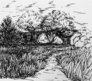 300x266 land, sky, water tagged drawing the collective art design - Land Drawing