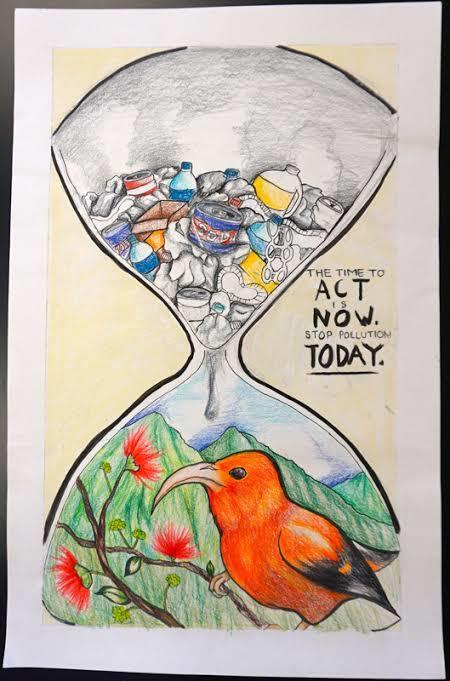 450x681 nice drawings on land pollution - Land Drawing