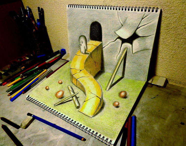 750x590 Pencil Drawings - Land Drawing