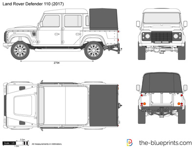 Чертеж land rover defender