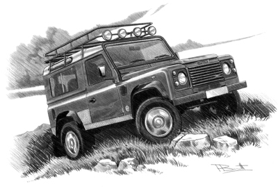 400x269 land rover drawing, pencil, sketch, colorful, realistic art images - Land Rover Drawing
