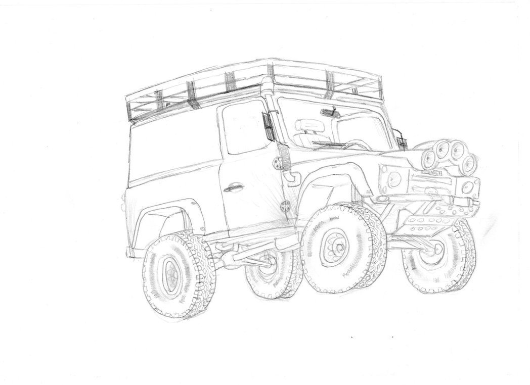1048x762 land rover drawing art drawing skill - Land Rover Drawing