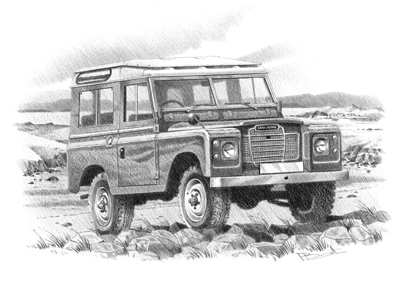 400x281 land rover drawing high quality drawing skill - Land Rover Drawing