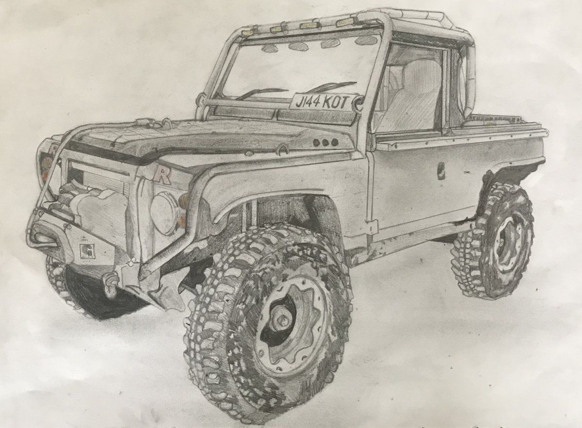1200x882 land rover off roader - Land Rover Drawing