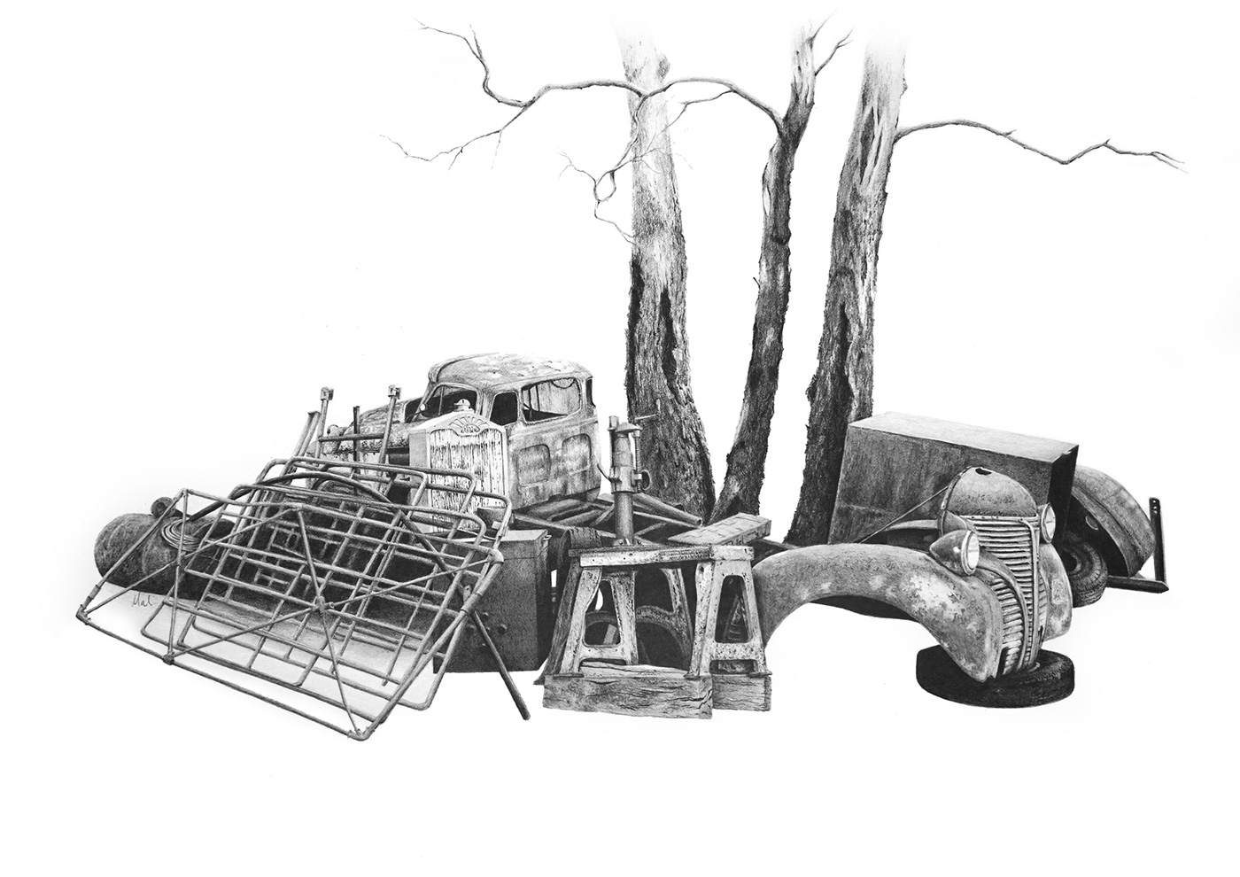 1400x990 Landfill On Behance - Landfill Drawing